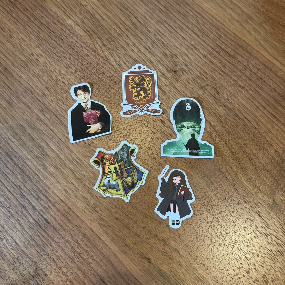 Harry Potter Fandom Hogwarts Hermione Vinyl Diecut Neutral Stickers 5 Pack New
